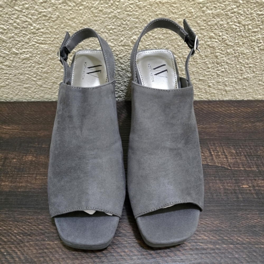 Worthington Women's Gray Lancer Slingback Block Heels Dress Shoes NWT Size 6.5 - Picture 6 of 8